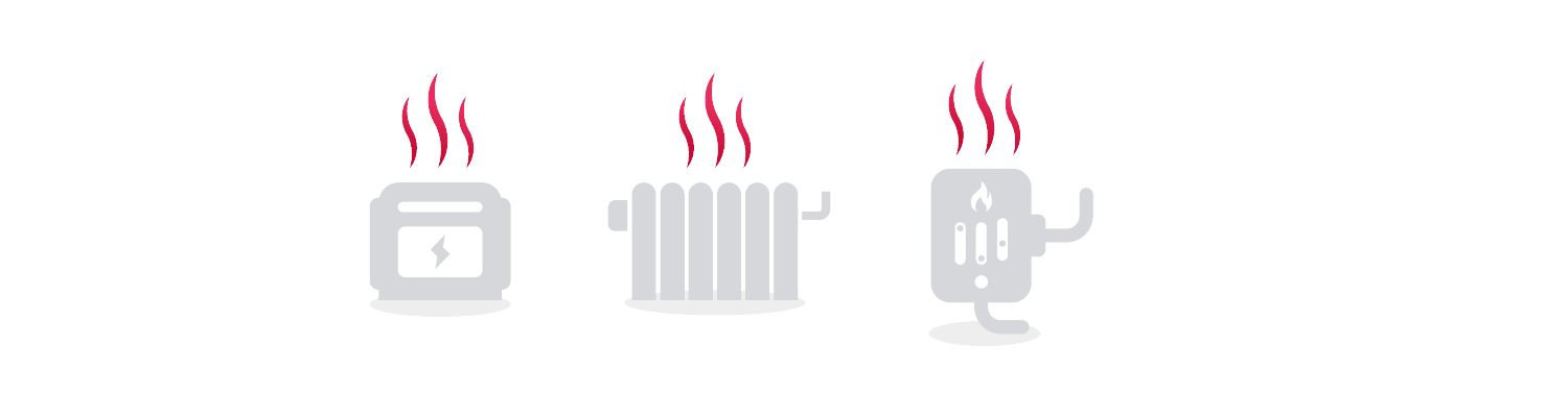 Heat-generating appliances in a room