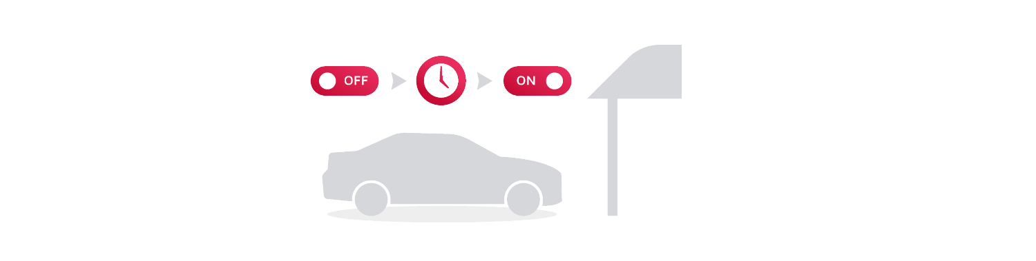 Car parked in a shaded area, illustrating letting your car cool down before parking